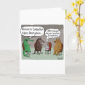 Funny Birthday Card mit NIEDLICHEN TIEREN Karte (Gelbe Blume)