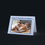 Funny Birthday Card mit Niedlicher Napping Basset  Karte<br><div class="desc">Funny Birthday Card mit Niedlicher Napping Basset Hounds</div>