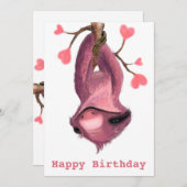 Funny Birthday Card mit spielerischem Sloth - Läch (Vorne/Hinten)