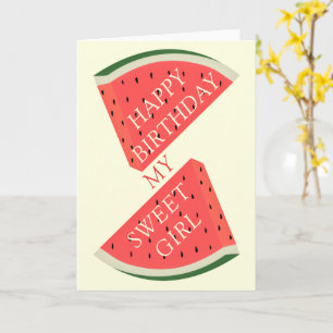 Funny Birthday Card mit Sweet Watermelon Karte