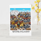 Funny Birthday Card mit Western Philosophie Karte (Gelbe Blume)