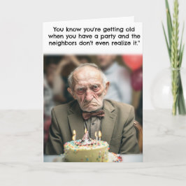 Funny Birthday Card Old Age Geezer Karte