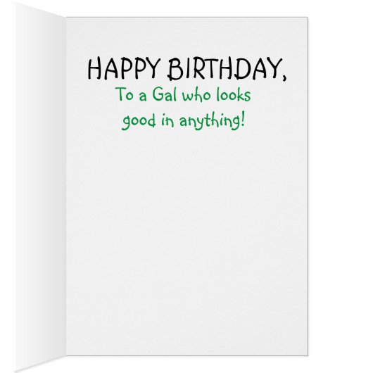 FUNNY Birthday Card Old Lady Paper Doll (Innen (Rechts))