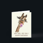 Funny Birthday Card Playful Giraffe - Lächeln Karte<br><div class="desc">Alles Gute zum Geburtstag - Funny Giraffe Zunge Out und spielerisches Winkeln - Gemälde - oder wählen / Ihren einzigartigen Text / Schriftart / Farbe hinzufügen - Ihre Sonderkarte erstellen - Vergrössern und verschieben oder entfernen und hinzufügen / Bild mit Anpassungs-Tool ! Malerei und Design von MIGNED. Sie können meine...</div>
