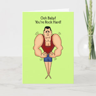 Funny Birthday Card: Rock Hard Karte