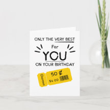 Funny Birthday Card Rude Sarcastic Clearance