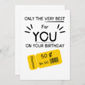 Funny Birthday Card Rude Sarcastic Clearance Einladung (Vorne/Hinten)