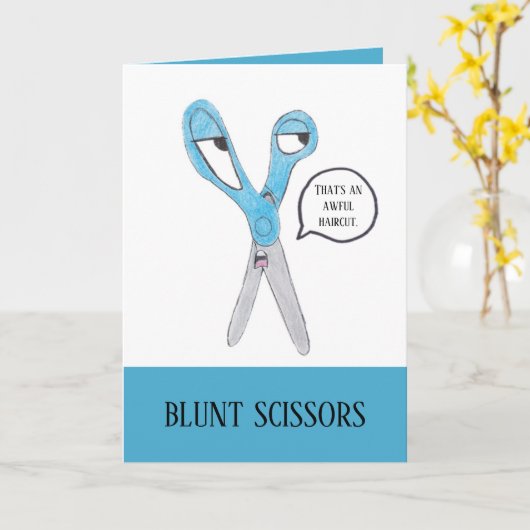 Funny Birthday Card Schere Karte (Gelbe Blume)