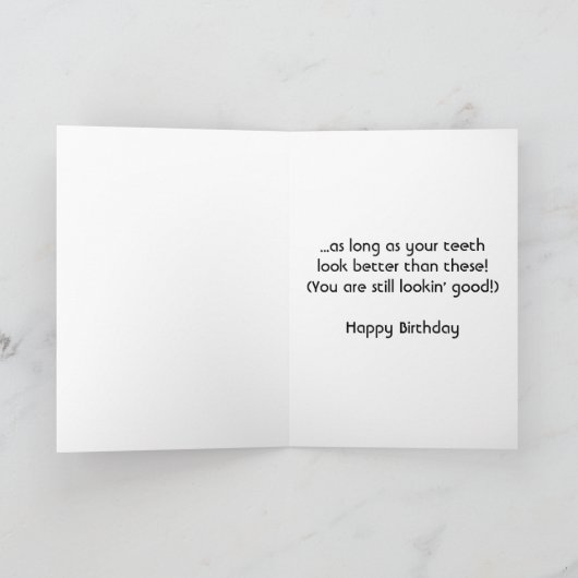 Funny Birthday Card — Sie sind nicht alt Zebra Spa Karte (Innenseite)