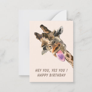 Funny Birthday Card Spielerisches Giraffe - Benutz Mitteilungskarte