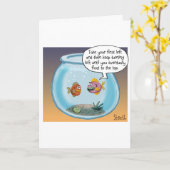 Funny Birthday Card über Leben und Tod von Fischen Karte (Gelbe Blume)
