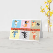 Funny Birthday Card vom Hund Karte (Gelbe Blume)