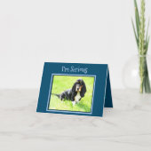 Funny Birthday Card W/Niedlich Basset Hoppy Puppy Karte (Vorderseite)