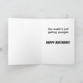 Funny Birthday Card wird jünger Karte (Innenseite)