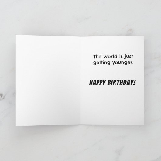 Funny Birthday Card wird jünger Karte (Innenseite)