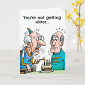 Funny Birthday Card wird jünger Karte (Gelbe Blume)