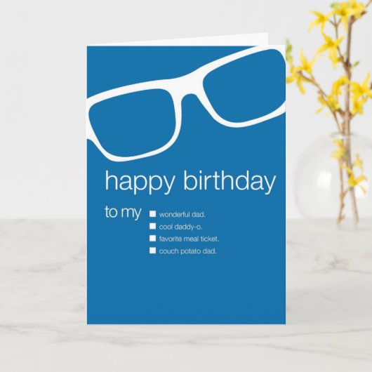 Funny Birthday Card zum Vater Karte (Gelbe Blume)