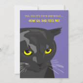 Funny Birthday Cat Card, Einladung (Vorderseite)