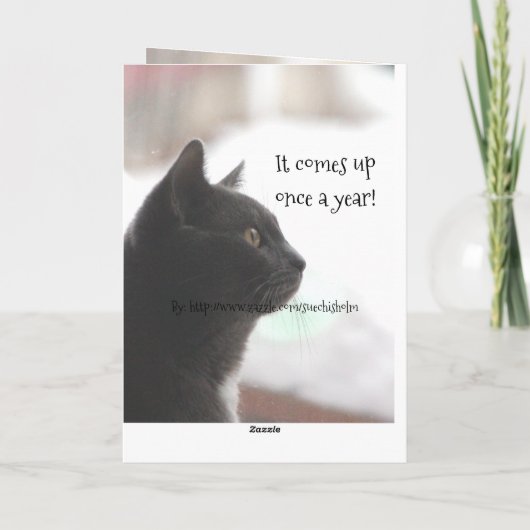 Funny Birthday Cat Card Karte (Rückseite)