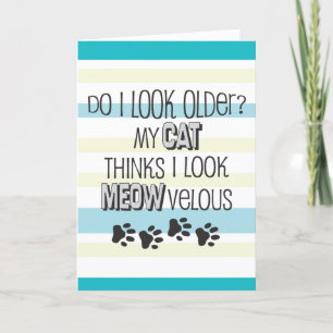 Funny Birthday - CAT Slogan Card Karte
