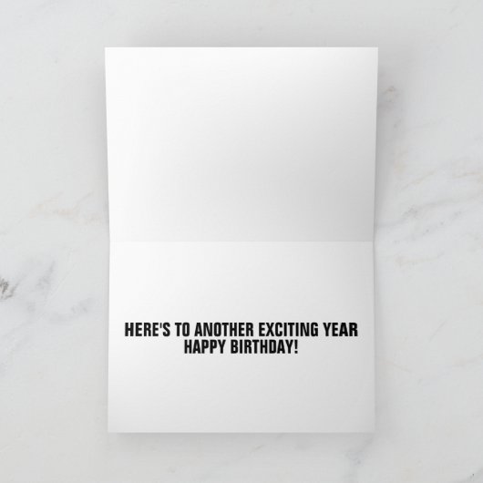 FUNNY BIRTHDAY CHIMPANZEE GREETING CARD KARTE (Innenseite)