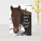 Funny Birthday Compliment TWH Horse Western Karte (Gelbe Blume)