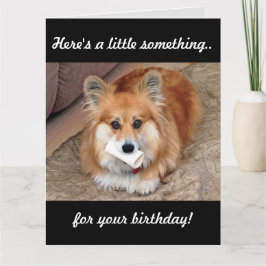 Funny Birthday Corgi mit Knochen Karte