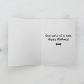 Funny Birthday Corgi mit Knochen Karte (Innenseite)