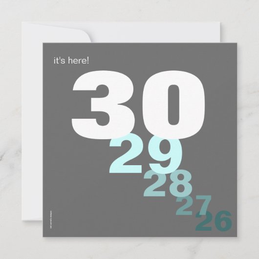 Funny Birthday Countdown Party Einladung (Vorderseite)