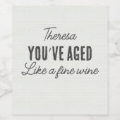 Funny Birthday Custom Fine Weinetikett (Einzelnes Label)
