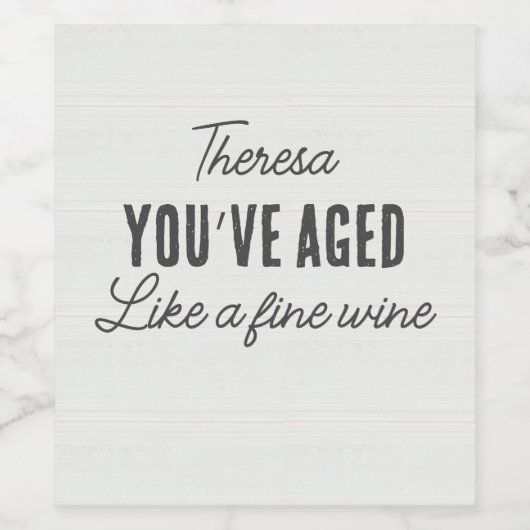 Funny Birthday Custom Fine Weinetikett (Einzelnes Label)