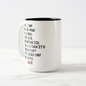 Funny Birthday Custom Unglaublich witzig Age Joge  Zweifarbige Tasse (Vorderseite Links)