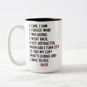Funny Birthday Custom Unglaublich witzig Age Joge  Zweifarbige Tasse (Links)