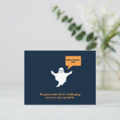 Funny Birthday Dark Blue und Orange Postkarte (Stehend Vorderseite)
