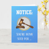 Funny Birthday DeFLAMEation Legal Theme Karte (Gelbe Blume)