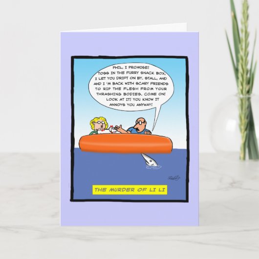 Funny Birthday - Der Mord an Li Li Li Karte (Vorderseite)