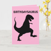 FUNNY BIRTHDAY DINOSAUR CARDS KARTE (Gelbe Blume)