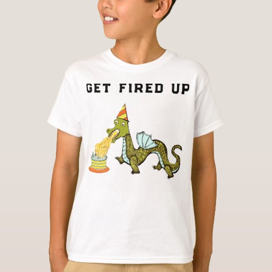 Funny Birthday Dragon T-Shirt (Vorderseite)