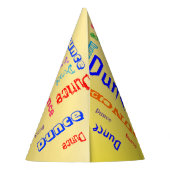 Funny Birthday Dunce Cap Wunderbare Word Cloud Partyhütchen (Rückseite)