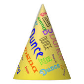 Funny Birthday Dunce Cap Wunderbare Word Cloud Partyhütchen (Links)