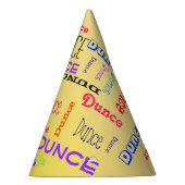 Funny Birthday Dunce Cap Wunderbare Word Cloud Partyhütchen (Rechts)