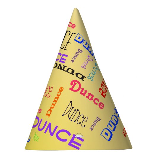 Funny Birthday Dunce Cap Wunderbare Word Cloud Partyhütchen (Rechts)
