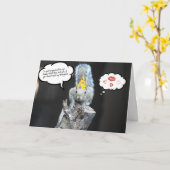 Funny Birthday Eichhörnchen, Liebe und Kisses Karte (Gelbe Blume)