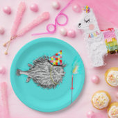 Funny Birthday Fish Wish Pappteller (Party)