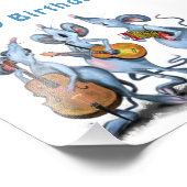 Funny Birthday Foto Print mit Musical Mouse Band (Ecke)
