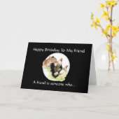 Funny Birthday Friend - Farm Chicken Scene Karte (Gelbe Blume)