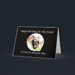 Funny Birthday Friend - Farm Chicken Scene Karte<br><div class="desc">Funny Birthday Friend - Farm Chickens Scene</div>