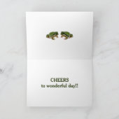 Funny Birthday Frog Princess Pink Water Lily Karte (Innenseite)