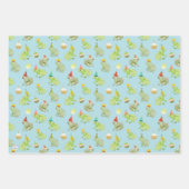 Funny Birthday Frogs HandIllustrierte Niedliche To Geschenkpapier Set (Vorderseite)