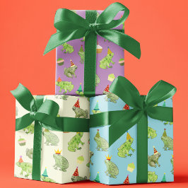 Funny Birthday Frogs HandIllustrierte Niedliche To Geschenkpapier Set